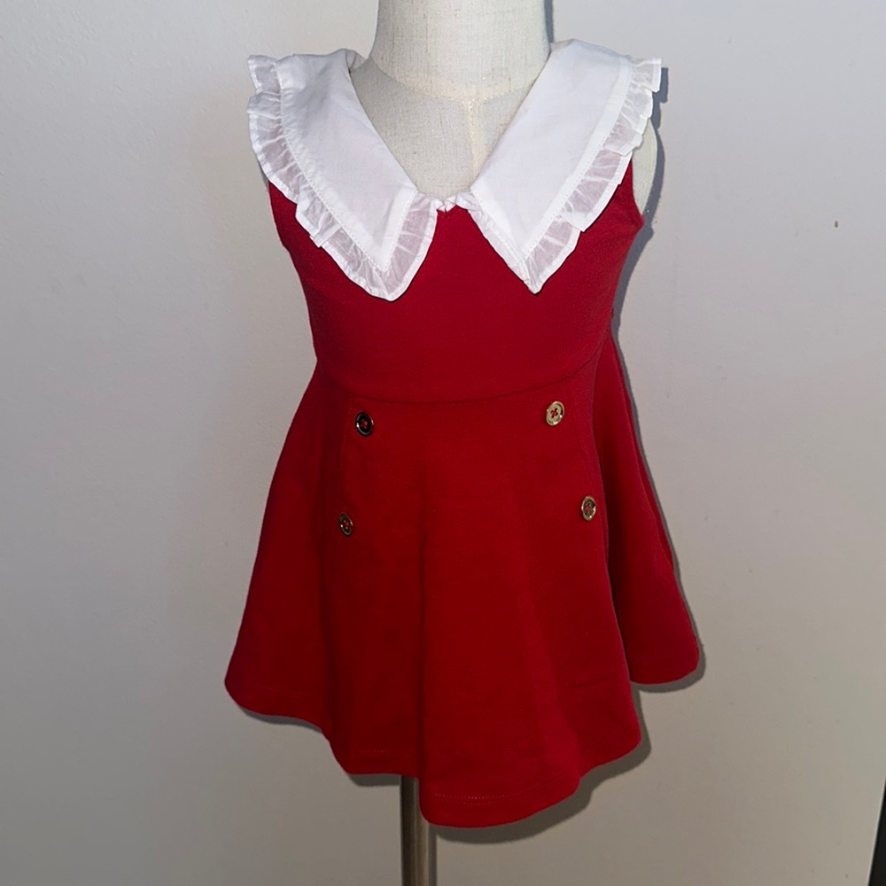 Jaine &Jack sleeveless red holiday dress 12-18 months